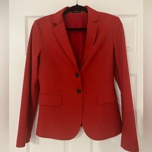 Theory Wool Gabe Blazer, Excellent Condition, Size 4 - Red.